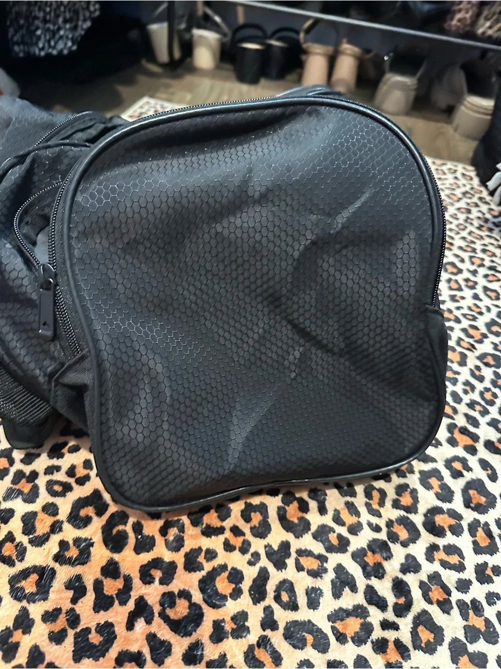 adidas Black Duffel with White Logo - Compact Sports Bag
